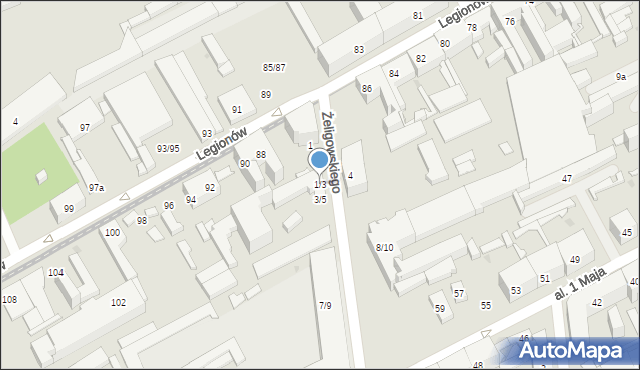 Łódź, Żeligowskiego Lucjana, gen., 1/3, mapa Łodzi