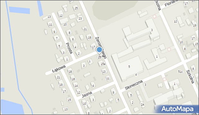 Łosice, Żeromskiego Stefana, 15, mapa Łosice