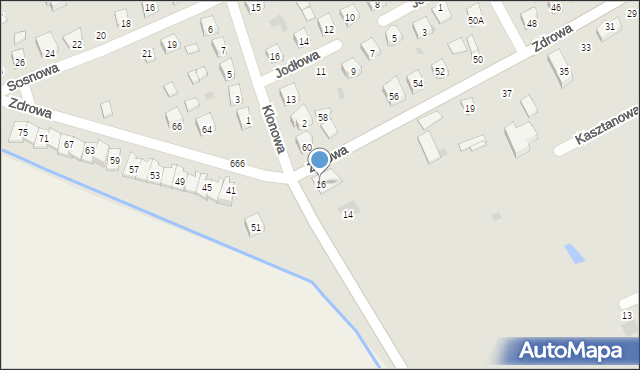 Łosice, Żeromskiego Stefana, 16, mapa Łosice