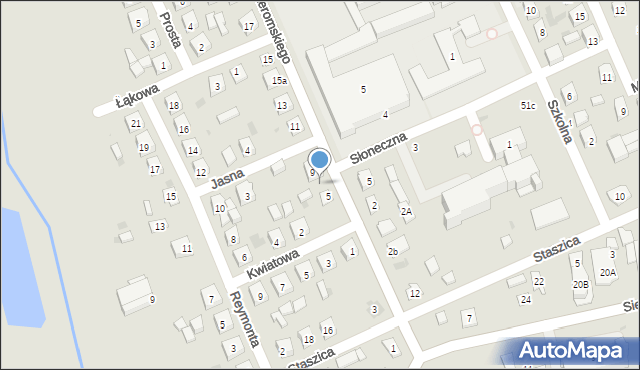 Łosice, Żeromskiego Stefana, 7, mapa Łosice