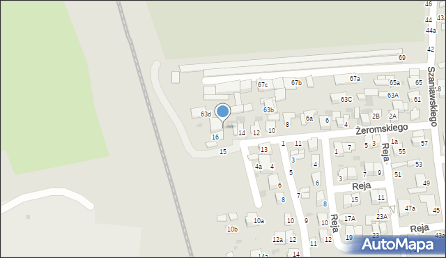 Lubartów, Żeromskiego Stefana, 16a, mapa Lubartów