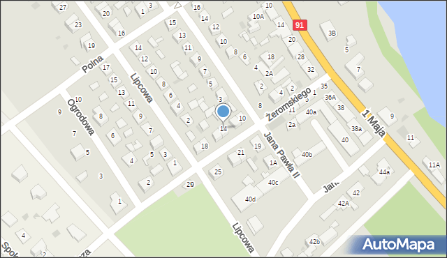 Lubień Kujawski, Żeromskiego Stefana, 14, mapa Lubień Kujawski