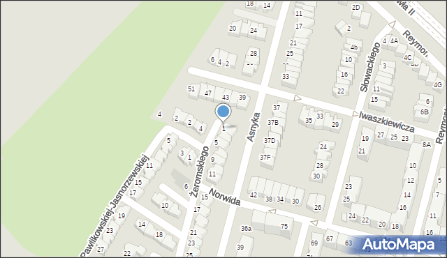 Lubin, Żeromskiego Stefana, 1, mapa Lubin