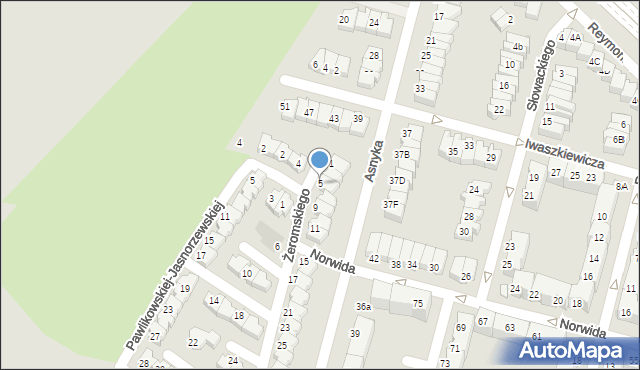 Lubin, Żeromskiego Stefana, 5, mapa Lubin