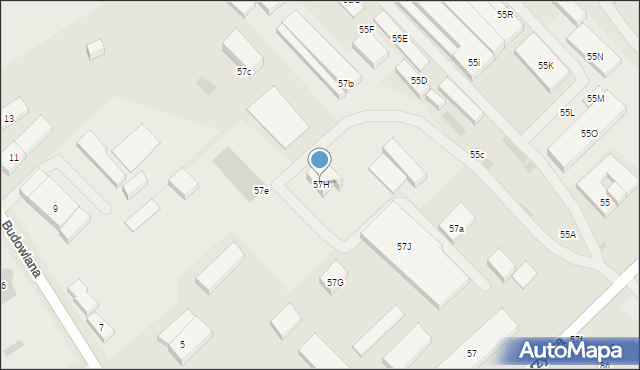 Lublin, Zemborzycka, 57H, mapa Lublina