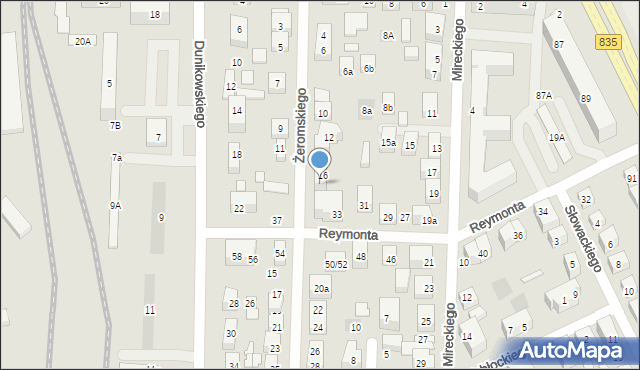 Lublin, Żeromskiego Stefana, 16A, mapa Lublina