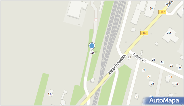 Łuków, Żelechowska, 34b, mapa Łuków