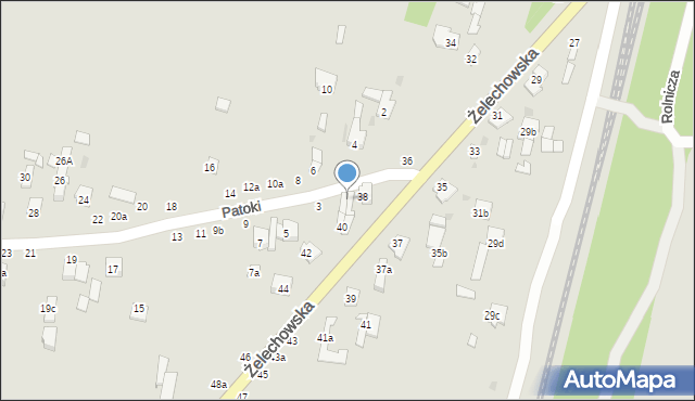 Łuków, Żelechowska, 38a, mapa Łuków