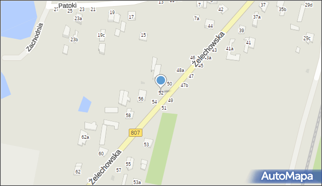 Łuków, Żelechowska, 52, mapa Łuków