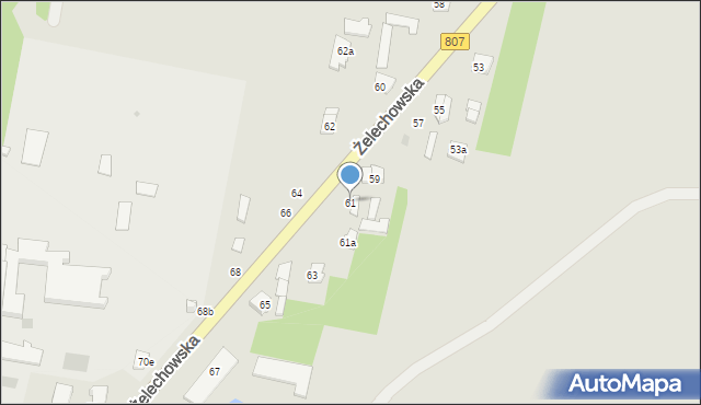 Łuków, Żelechowska, 61, mapa Łuków