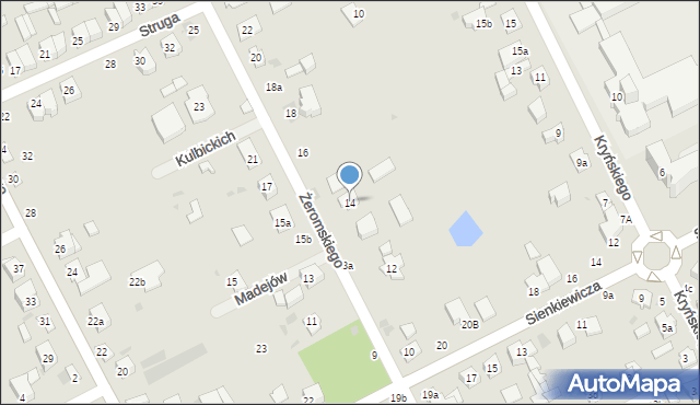 Łuków, Żeromskiego Stefana, 14, mapa Łuków