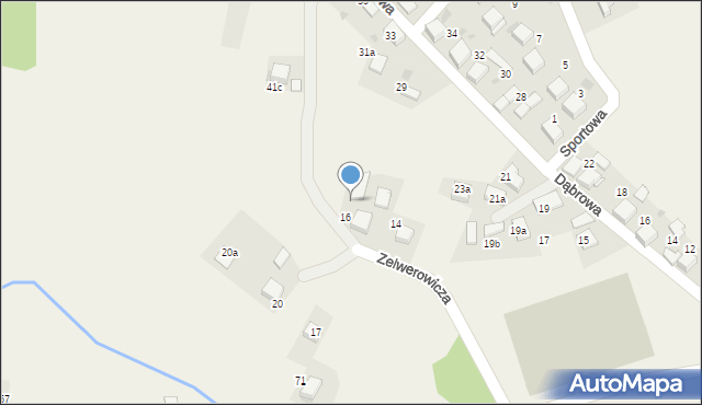Luszowice, Zelwerowicza Aleksandra, 16a, mapa Luszowice