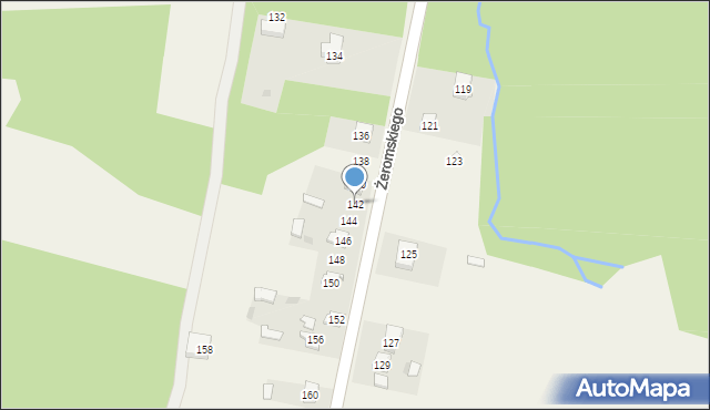 Majków, Żeromskiego Stefana, 142, mapa Majków