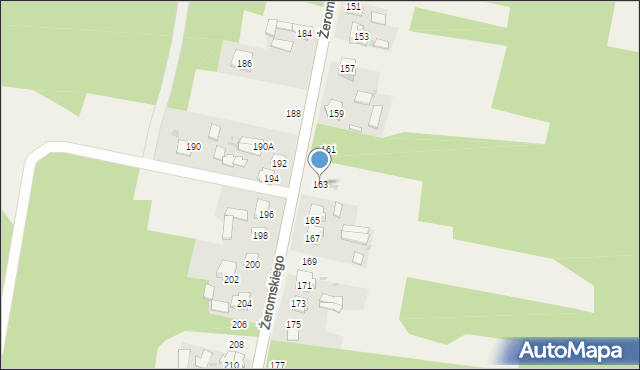 Majków, Żeromskiego Stefana, 163, mapa Majków