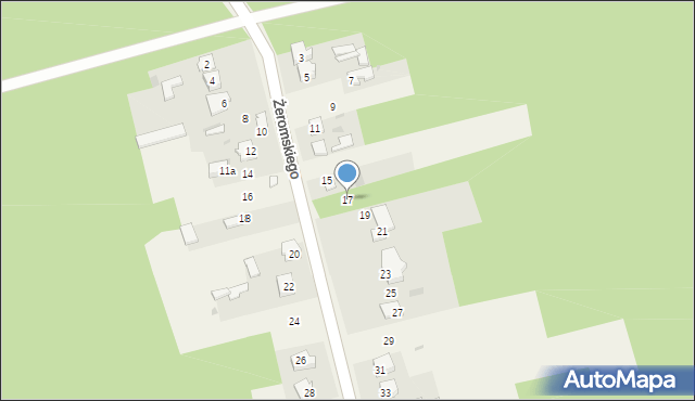 Majków, Żeromskiego Stefana, 17, mapa Majków