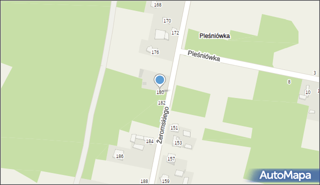 Majków, Żeromskiego Stefana, 180, mapa Majków