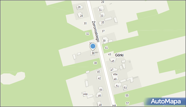 Majków, Żeromskiego Stefana, 36, mapa Majków