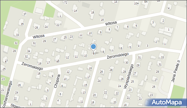 Małkinia Górna, Żeromskiego Stefana, 9, mapa Małkinia Górna