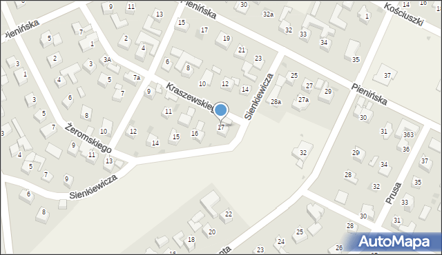 Maniowy, Żeromskiego Stefana, 17, mapa Maniowy