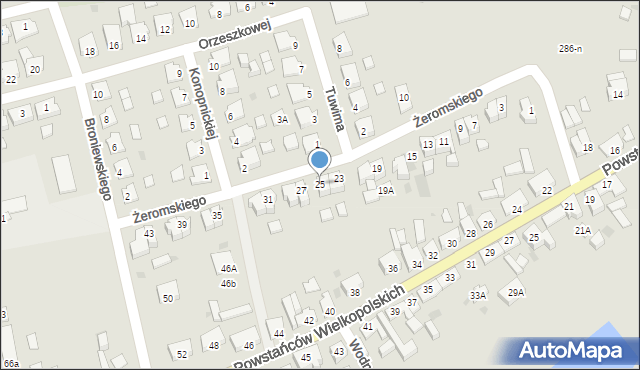 Margonin, Żeromskiego Stefana, 25, mapa Margonin