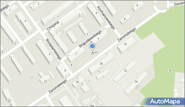 Mielec, Żeromskiego Stefana, 25, mapa Mielca