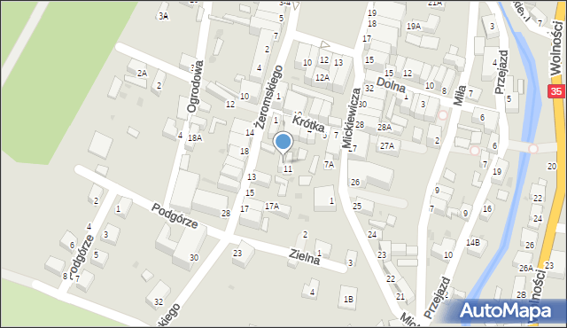 Mieroszów, Żeromskiego Stefana, 9, mapa Mieroszów