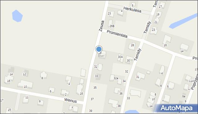 Mierzyn, Zeusa, 29a, mapa Mierzyn