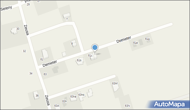 Mierzyn, Zeusa, 61d, mapa Mierzyn