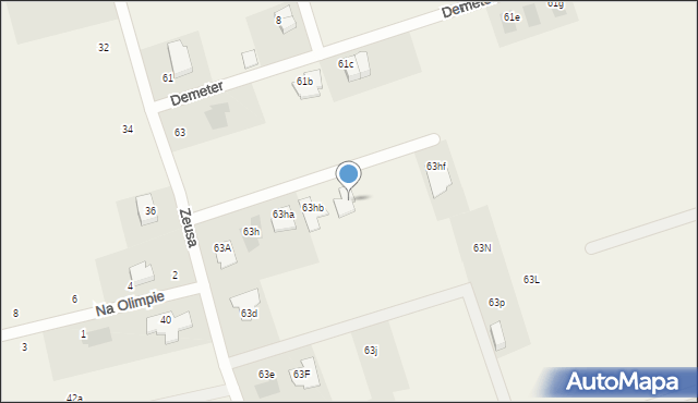 Mierzyn, Zeusa, 63hc, mapa Mierzyn