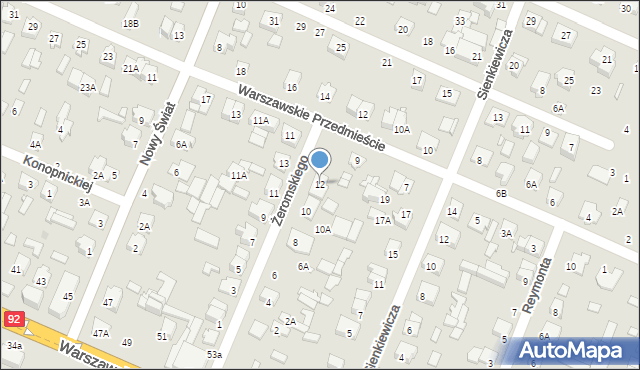Mińsk Mazowiecki, Żeromskiego Stefana, 12, mapa Mińsk Mazowiecki