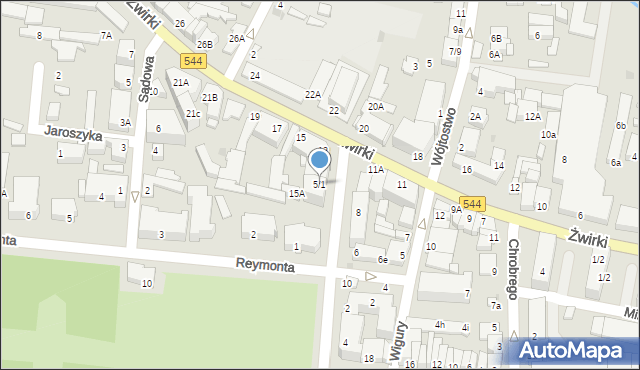 Mława, Żeromskiego Stefana, 5/1, mapa Mława