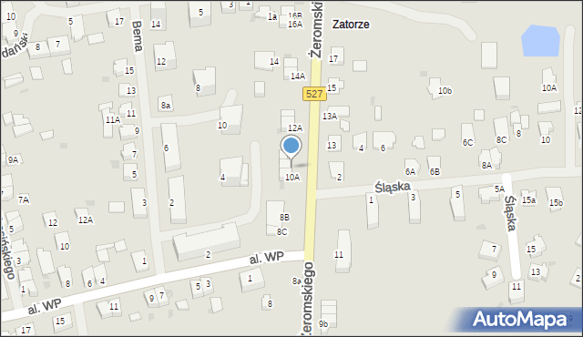 Morąg, Żeromskiego Stefana, 10B, mapa Morąg