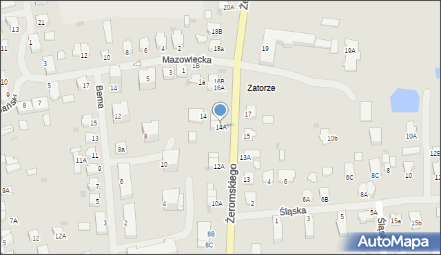 Morąg, Żeromskiego Stefana, 14A, mapa Morąg