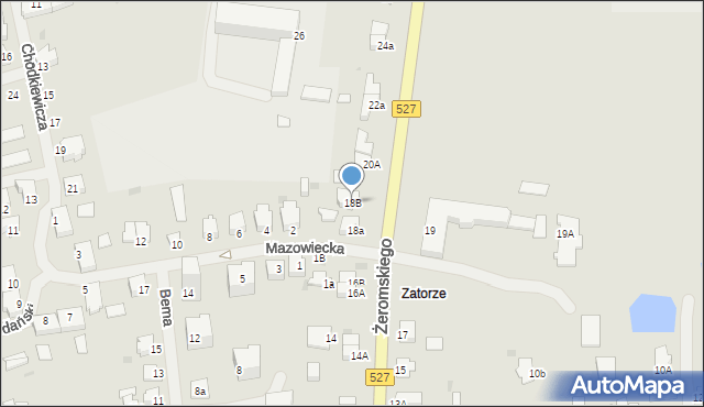 Morąg, Żeromskiego Stefana, 18B, mapa Morąg