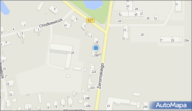 Morąg, Żeromskiego Stefana, 24a, mapa Morąg