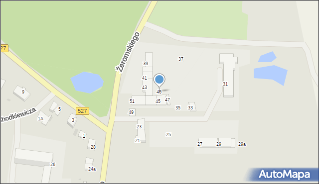 Morąg, Żeromskiego Stefana, 46, mapa Morąg