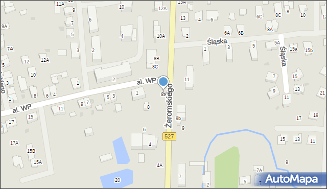 Morąg, Żeromskiego Stefana, 8a, mapa Morąg