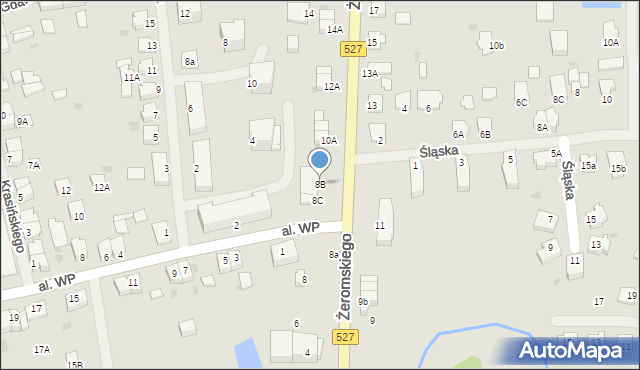 Morąg, Żeromskiego Stefana, 8B, mapa Morąg