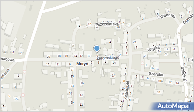Moryń, Żeromskiego Stefana, 8, mapa Moryń