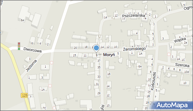 Moryń, Żeromskiego Stefana, 9, mapa Moryń