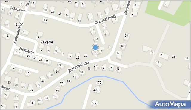 Myślibórz, Żeromskiego Stefana, 8, mapa Myślibórz