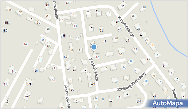 Mysłowice, Zegadłowicza Emila, 14, mapa Mysłowice