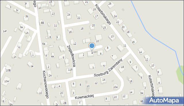 Mysłowice, Zegadłowicza Emila, 4, mapa Mysłowice