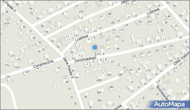 Myszków, Żeromskiego Stefana, 3, mapa Myszków