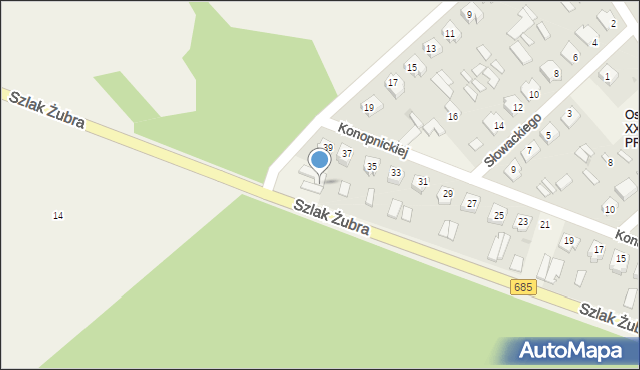 Narew, Żeromskiego Stefana, 21, mapa Narew