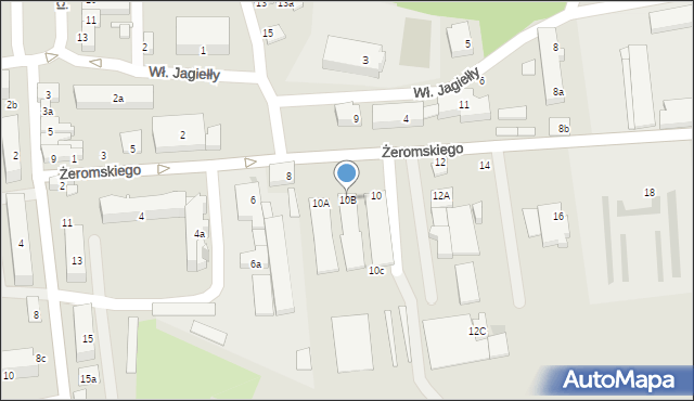 Nidzica, Żeromskiego Stefana, 10B, mapa Nidzica