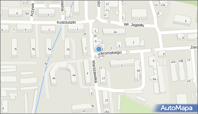 Nidzica, Żeromskiego Stefana, 2, mapa Nidzica