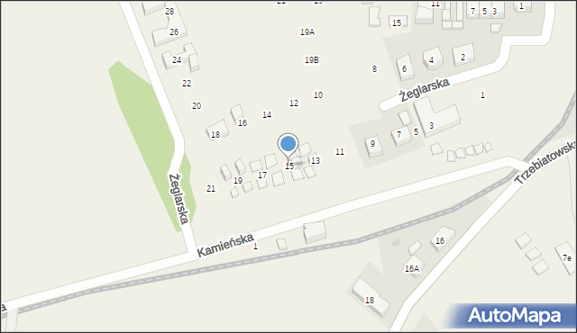 Niechorze, Żeglarska, 15, mapa Niechorze