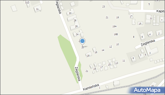 Niechorze, Żeglarska, 20, mapa Niechorze