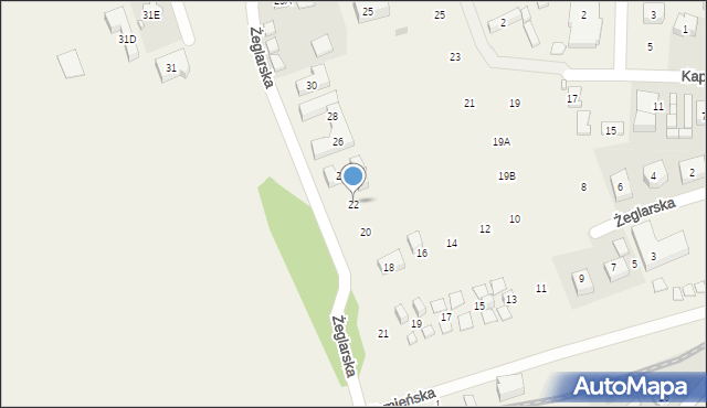 Niechorze, Żeglarska, 22, mapa Niechorze